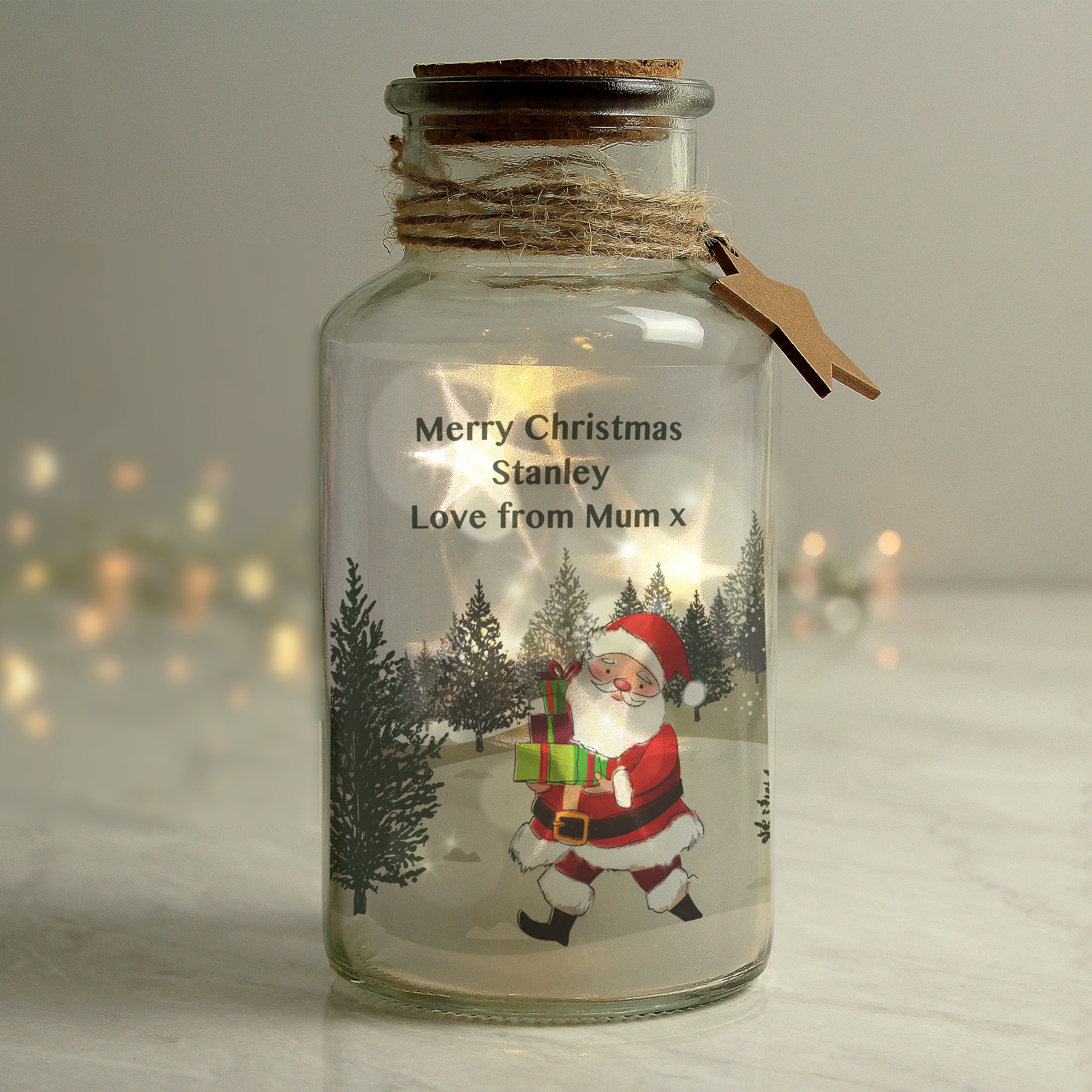 personalised santa LED glass jar - sedol gifts (2)