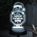 personalised santa stop here solar light sign - sedol gifts (1)