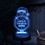 personalised santa stop here solar light sign - sedol gifts (4)