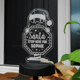 personalised santa stop here solar light sign - sedol gifts (5)