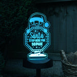 personalised santa stop here solar light sign - sedol gifts (6)