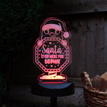 personalised santa stop here solar light sign - sedol gifts (9)