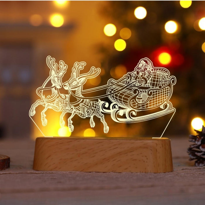 3D Lamp Christmas Decor - Acrylic LED Christmas Night Lights