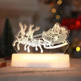 3D Lamp Christmas Decor - Acrylic LED Christmas Night Lights