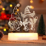 3D Lamp Christmas Decor - Acrylic LED Christmas Night Lights