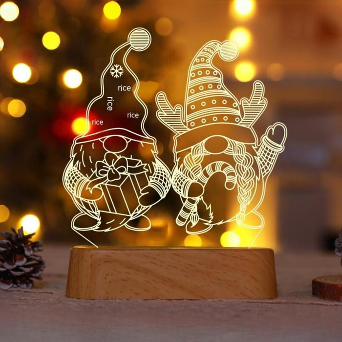 3D Lamp Christmas Decor - Acrylic LED Christmas Night Lights