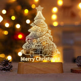 3D Lamp Christmas Decor - Acrylic LED Christmas Night Lights