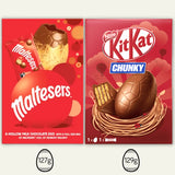 3 Random Medium Easter Eggs – Chocolate Gift Box for Kids, Adults & Egg Hunts
