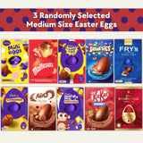 3 Random Medium Easter Eggs – Chocolate Gift Box for Kids, Adults & Egg Hunts