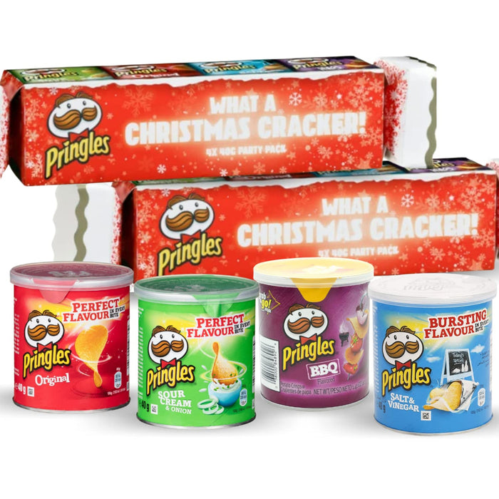 Pringles Christmas Crackers Tube - 8 x 40g Cans