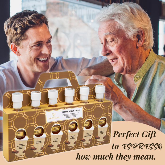 Coffee Gift Set - Flavoured Ground Coffee Mix and Coffee Syrups Set