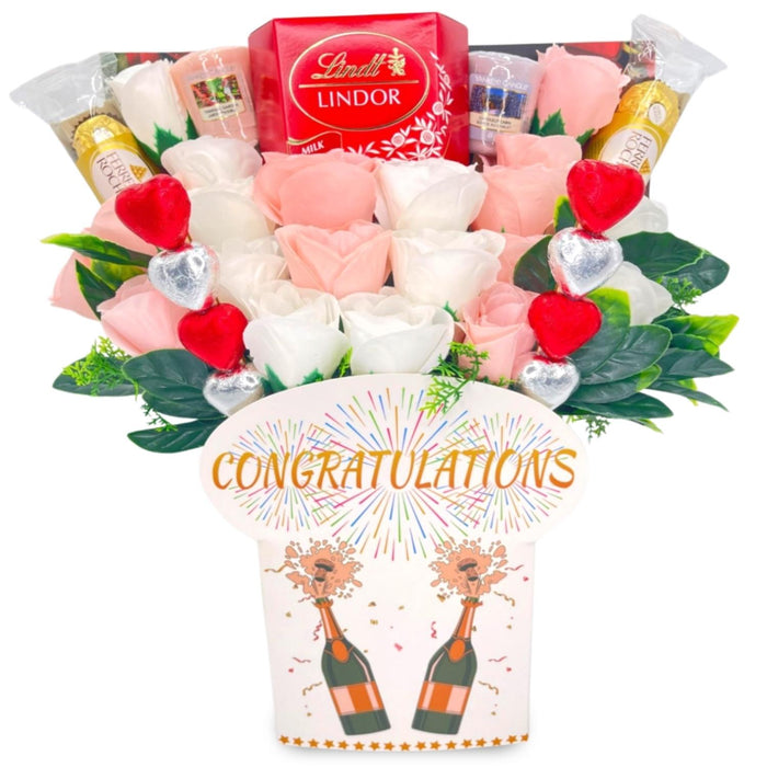 Congratulations Bouquet - Chocolate Gift Bouquet with Yankee Candle