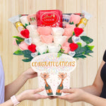 congrats chocolate bouquet - white & pink roses - sedol gifts (4)
