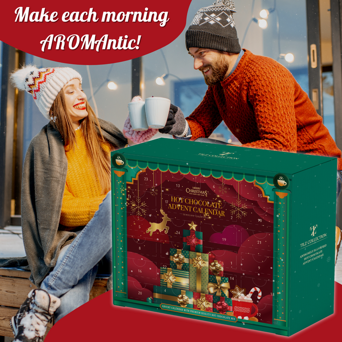 Hot Chocolate Advent Calendar - 24 Days of Premium Flavoured Hot Chocolate Mix