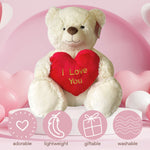 i love you teddy bear - white - 20cm - sedol gifts (2)