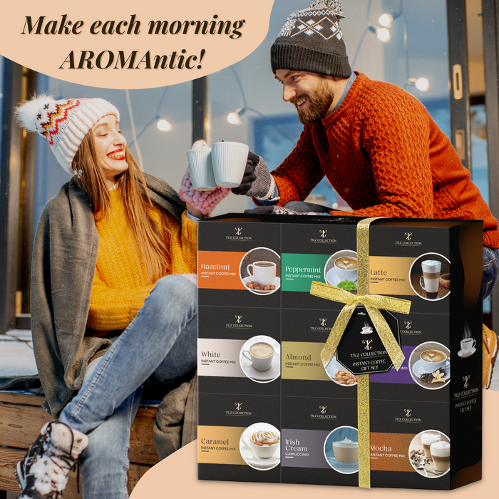 Instant Coffee Gift Set - 9 Gourmet Flavoured Coffee Mix Selection