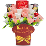lindt chocolate bouquet white & pink roses - sedol gifts (1)