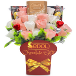 lindt chocolate bouquet white & pink roses - sedol gifts (2)