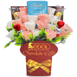 lindt chocolate bouquet white & pink roses - sedol gifts (3)
