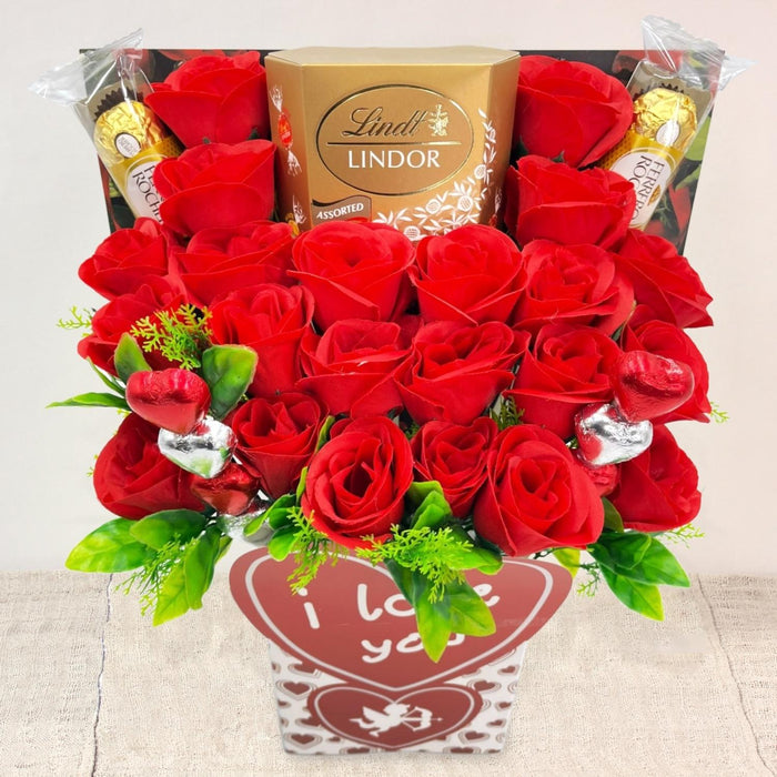 Valentines Gifts for Her - Lindt Lindor Chocolate Bouquet Gift (Lindt Assorted)