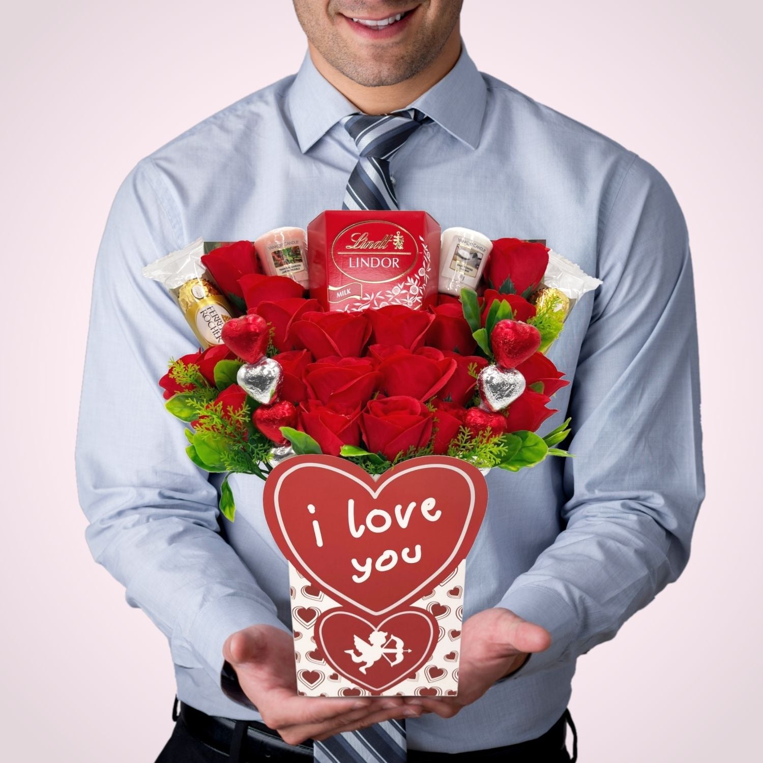 valentines chocolate bouquet with yankee candles - sedol gifts (3)